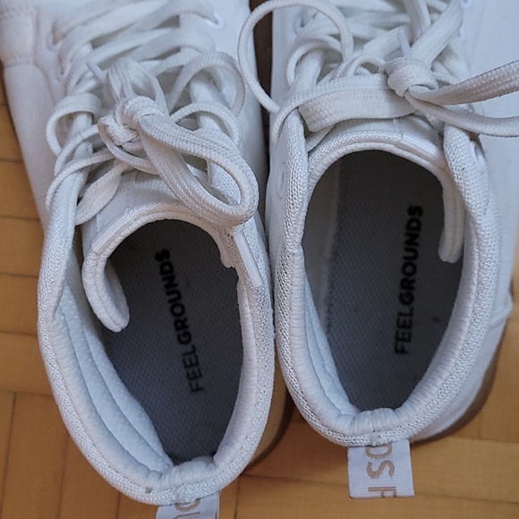 Feel Grounds High Rise Knit Off White Minimalist Barefoot Shoes - Picture 7 of 10